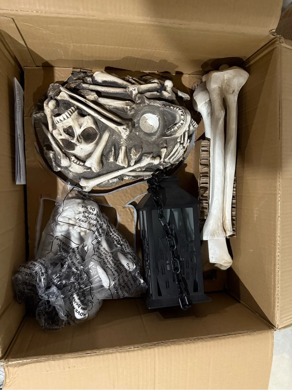 Rare Haunted Living 3.5 Ft Skeleton Lantern New Open Box/no offers